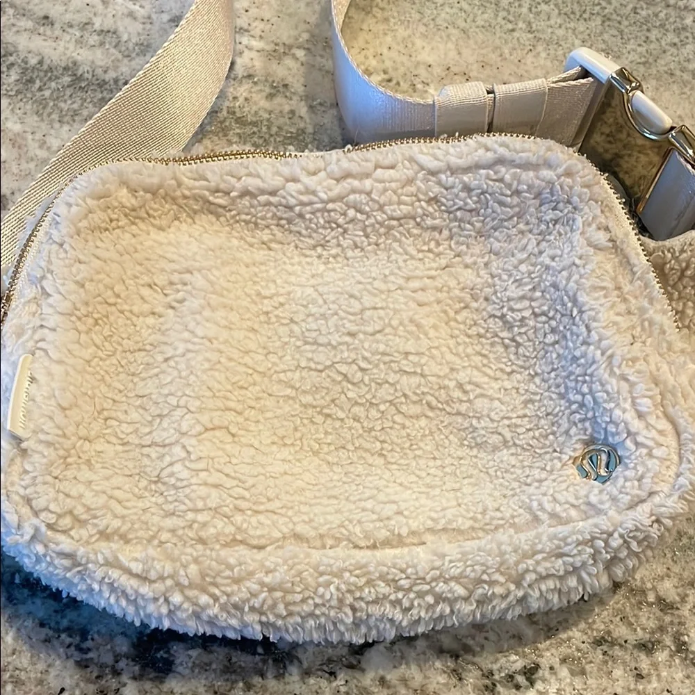 Lululemon Cream Sherpa Crossbody Bag